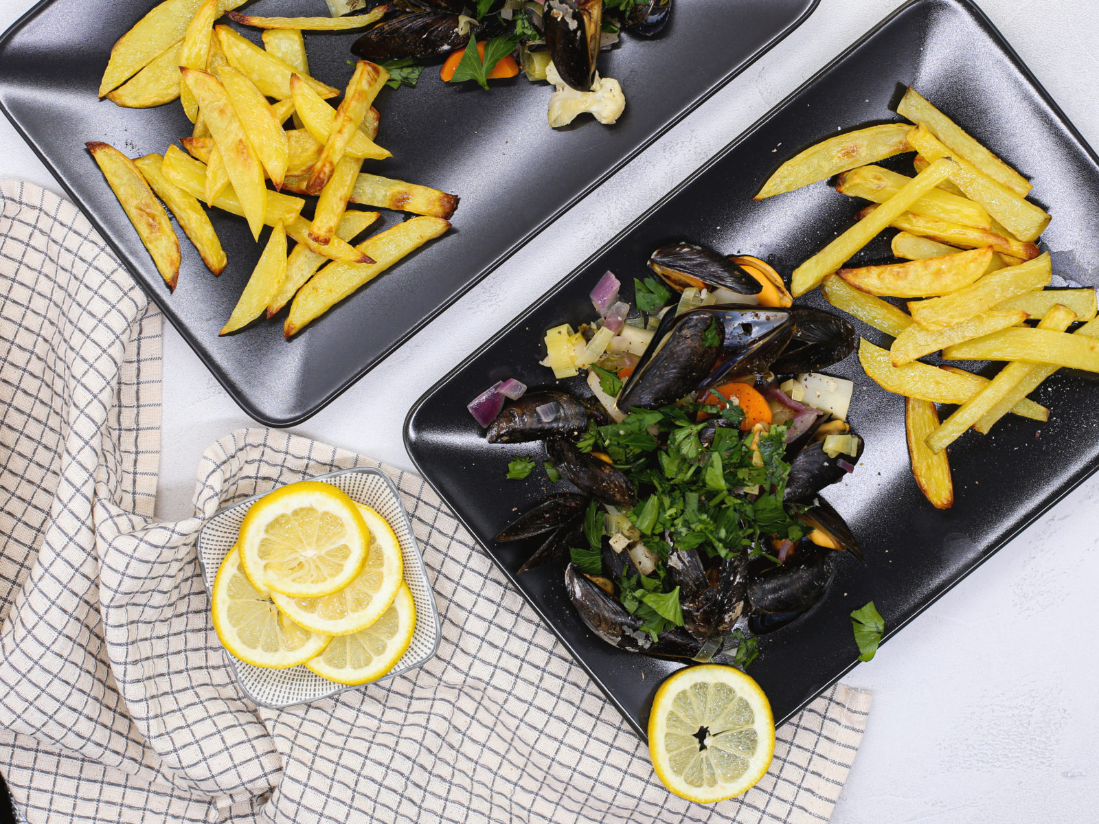 Belgian mussels with fries