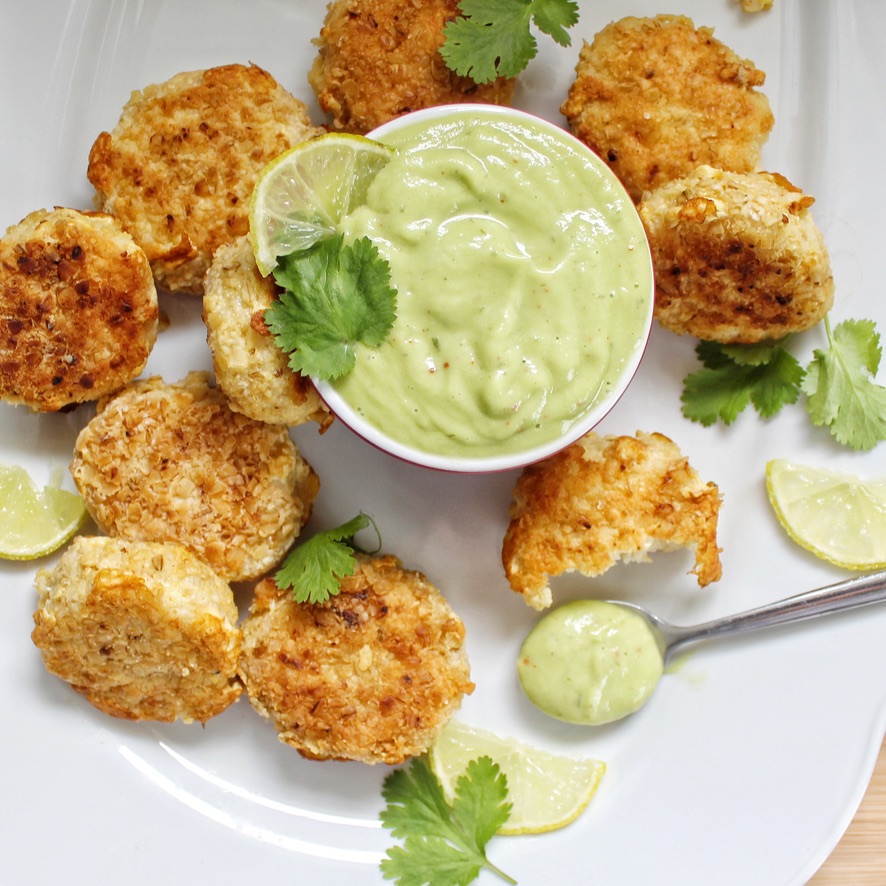 Fish croquettes with avocado mayonnaise